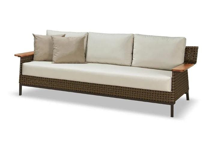 Conjunto Sofá 3 Lugares + Poltronas em Fibra Sintética Lina