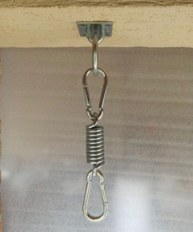 Kit Mola C/ 2 Mosquetões E Argola P/ Cadeira De Balanço Teto