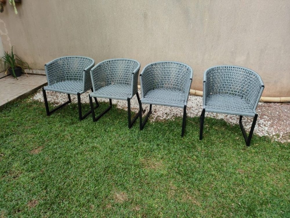 Conjunto Belli com 4 Cadeiras em Corda Náutica