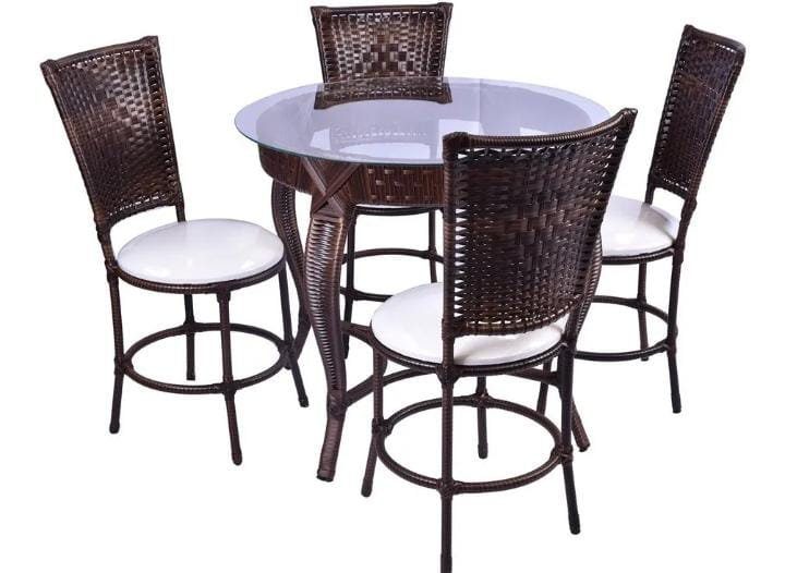 Conjunto de Mesa com 04 Cadeiras Petrita